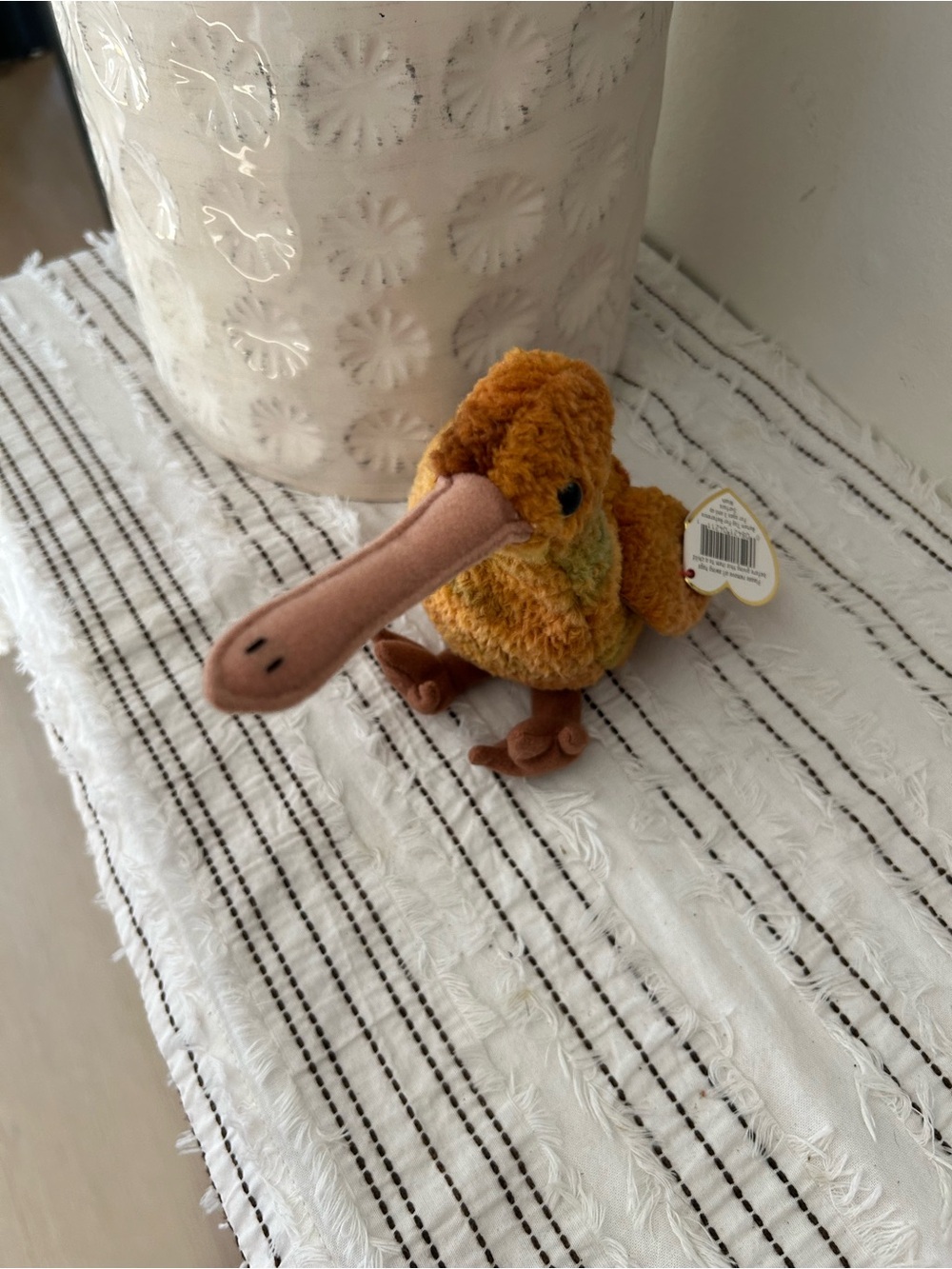 Vintage 1998 Ty Beanie Baby Beak Plush Kiwi Bird Toy